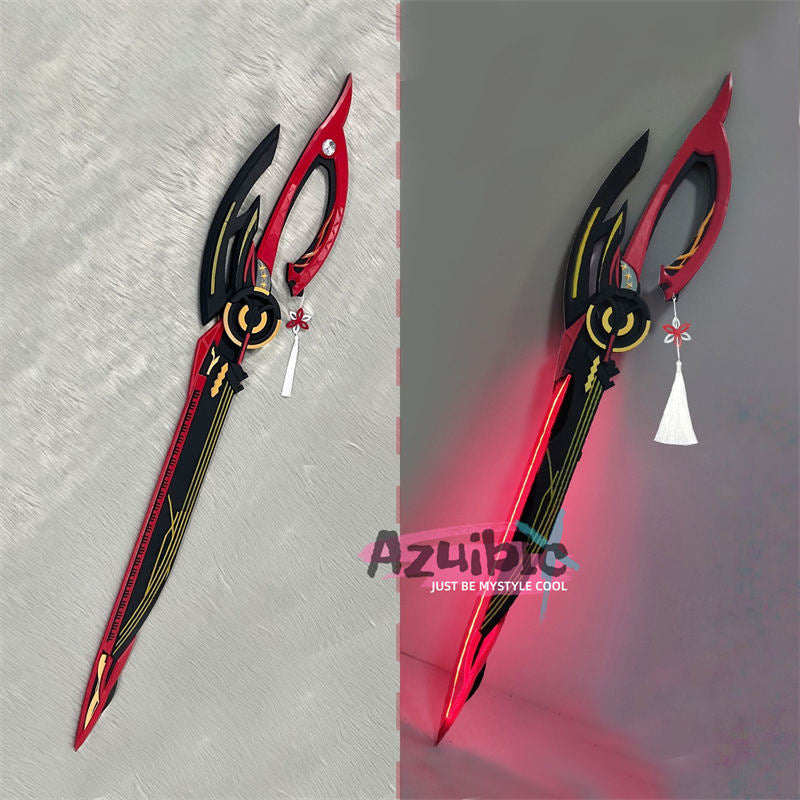 【最終値下げ】鳴潮 千咲 コスプレ 武器 110cm Azuiblc 鳴潮 千咲 コスプレ道具 110㎝ 150㎝ 発光対応 アクリル板 木