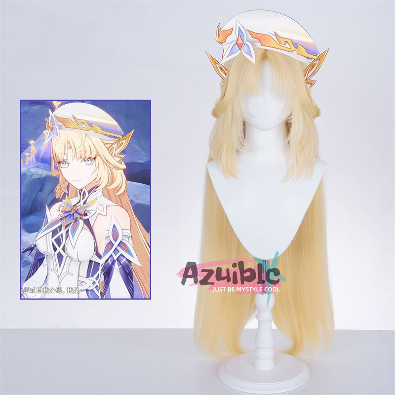 Azuiblc 原神 ニコリヤン 魔女会 100cm コスプレ ウィッグ 鬘 ナド
