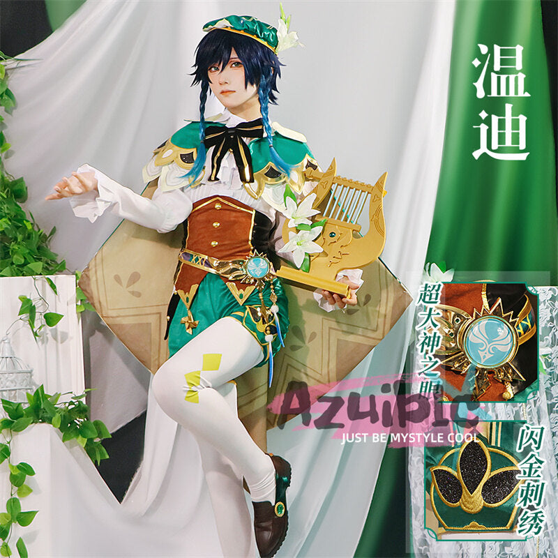 Azuiblc 原神 バルバトス ウェンティ コスプレ Venti モンド城 魔神