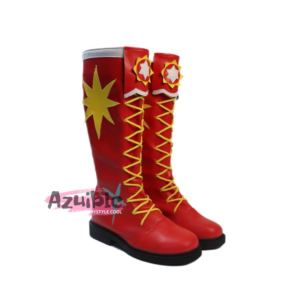 Azuiblc アイカツ! オールアイカツ 星宮 いちご 靴 ロングブーツ コスプレ ブーツ