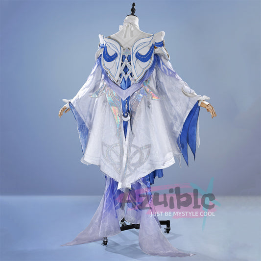 Azuiblc 原神 少女 コロンビーナ コスプレ 豪華生地 3d樹脂製髪飾 Columbina Genshin ナド・クライ コスプレ衣装 金属製パーツ