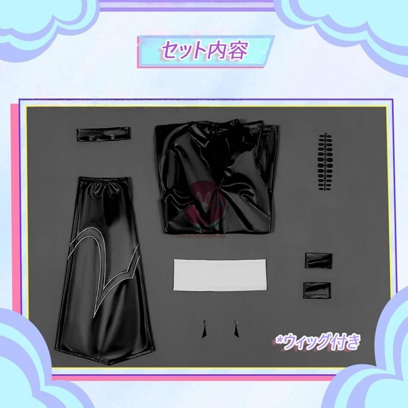 【Azuiblc】天使兄弟 弟 POLYURETHANE ポリウレタン ウィッグ付き コスプレ衣装 コスプレ パンティ&ストッキングwithガーターベルト コスチューム antyAndStocking - Azuiblc