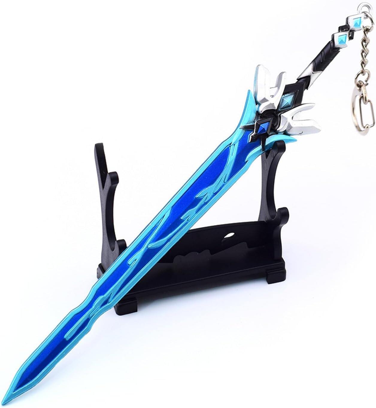 Azuiblc 崩壊 スターレイル キーホルダー 刃 じん ミニ武器 22cm グッズ 唐風剣 刀剣 刀置き贈り 合金 おしゃれ 置き物 武器 おもちゃ ミニチュア インテリア 萌えグッズ - Azuiblc
