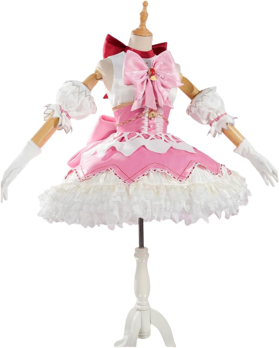 【Azuiblc】魔法少女まどか☆マギカ 鹿目まどか 劇場版 コスプレ 衣装 礼服 ワンピース 魔法少女 可愛い まどマギ ピンク ロリータ コスチュームセット グッズ cosplay - Azuiblc