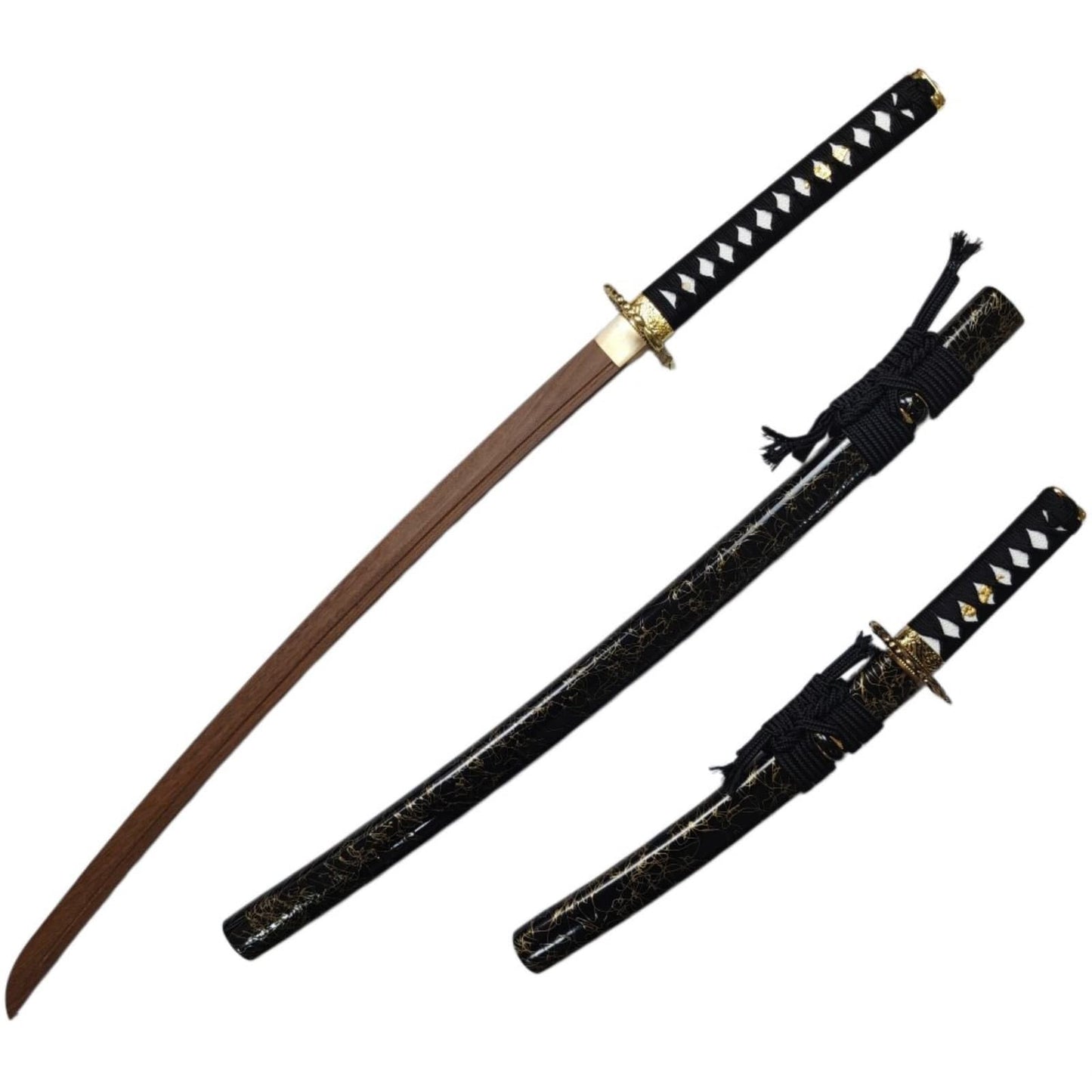 【Azuiblc】ゴースト・オブ・ツシマ 木製刀 菖蒲 ショウブ 刀 2本セット Ghost of Tsushima コスプレ道具 太刀 脇差 居合刀 美術刀 日本刀 武器 小物 撮影用 COSPLAY