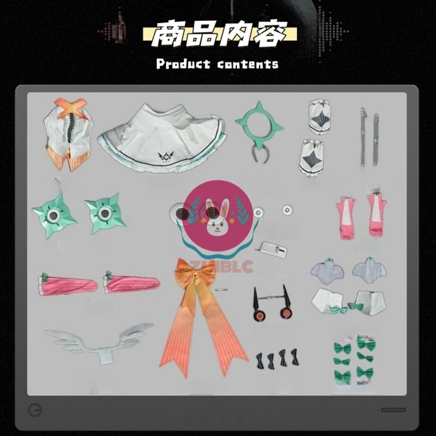 【Azuiblc】ゼンゼロ アリア コスプレ コスプレ衣装 天使の輪 翼 ヘッドホン付き 3Dプリント 妄想エンジェル コスチュームセット cosplay