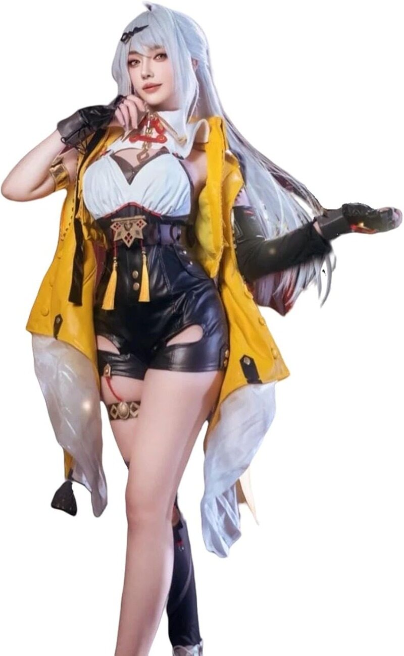 Azuiblc ゼンゼロ コスプレ衣装 イーシェン 橘福福 尻尾付き
