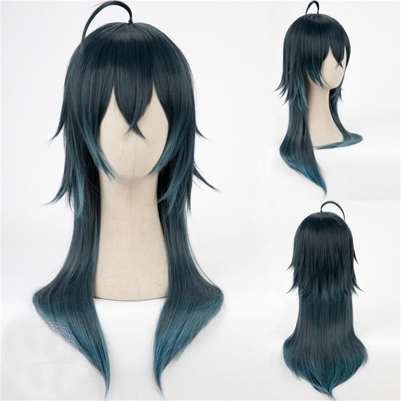 Azuiblc ツイステッドワンダーランド マレウス・ドラコニア 約60cm コスプレ ウィッグ ツイステ 眠れる森の美女 ウィッグ かつら 鬘 WIG コスプレ道具 - Azuiblc