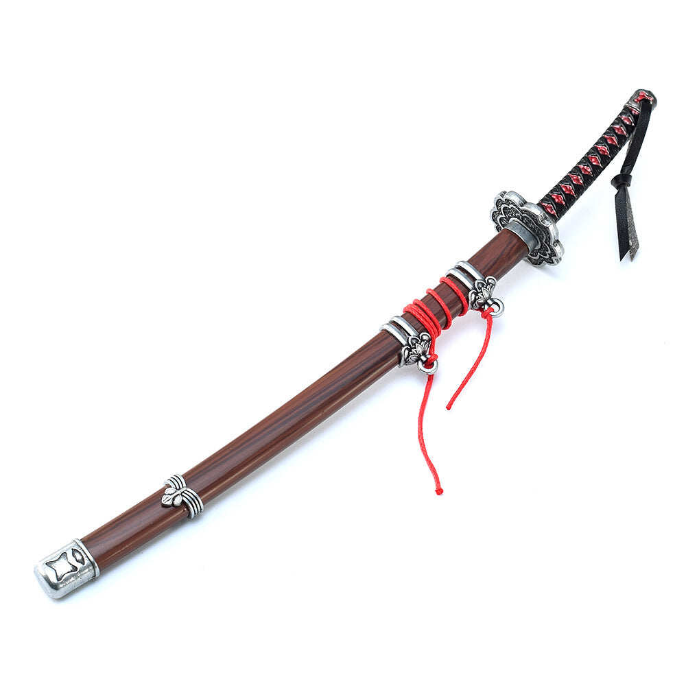 Azuiblc SEKIRO 隻狼 楔丸 妖刀拝涙 26cm 武器 工芸品 ミニチュア 1/6スケール ダイキャスト製 おもちゃ 武器レプリカ 卓上装備品 イベント 武器モデル 塗装済み可動フィギュア - Azuiblc