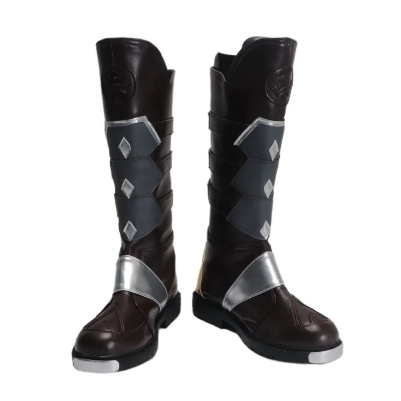 Azuiblc ゼンゼロ ライト コスプレ道具 シューズ 靴 カリュドーンの子 ブーツ ロングブーツ