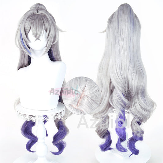 崩壊スターレイル 銀狼 ウィッグ コスプレ道具 鬘 98cm 二相楽園 イベント