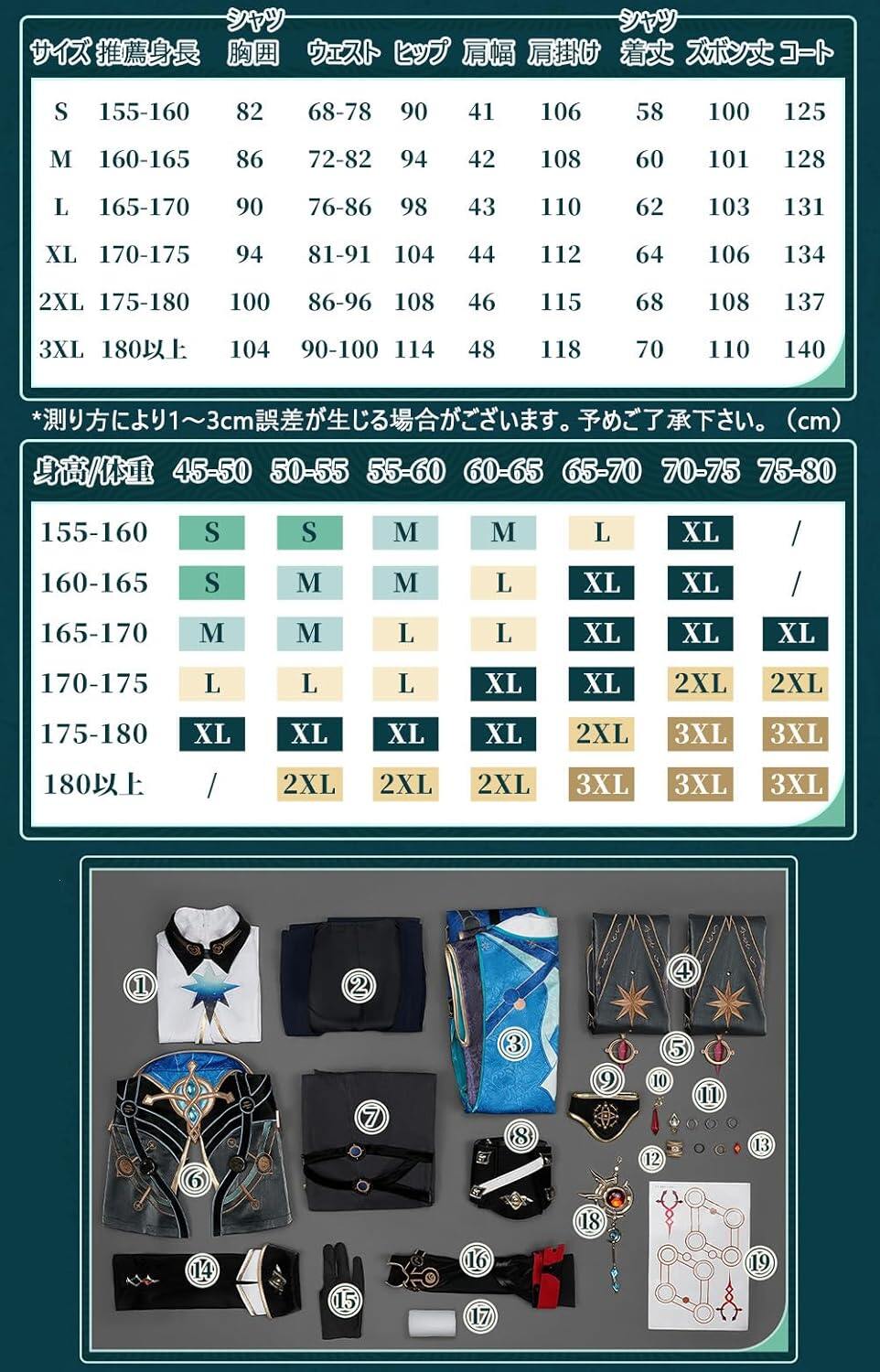 【Azuiblc】 崩壊 スターレイル アナイクス コスプレ衣装コスチュームセット 金属アクセサリー 眼帯付き cosplay 撮影 イベント - Azuiblc