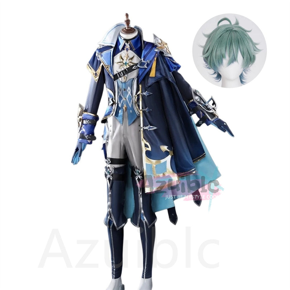 Azuiblc 原神 ローエン コスプレ衣装 コスチューム イベント ウィッグ