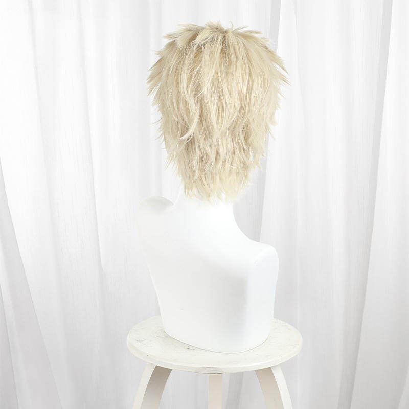 Azuiblc 薫る花は凛と咲く 金髪にピアス 紬 凛太郎 髪 30cm ウィッグ 鬘 つむぎ りんたろう コスプレ道具 ウィッグ追加 中学 JK服 ハロウィン - Azuiblc