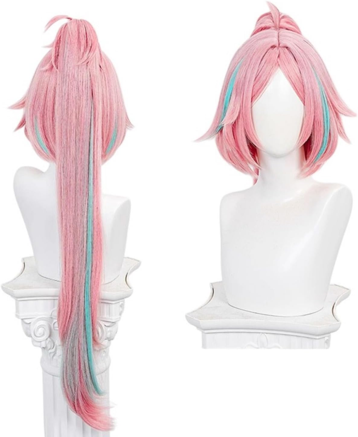 Azuiblc 崩壊 スターレイル アナイクス コスプレ ウィッグ 緑 グリーン ロング ネット付き 耐熱 かつら 鬘 WIG ショート コスプレ道具 Azw006 Azuiblc