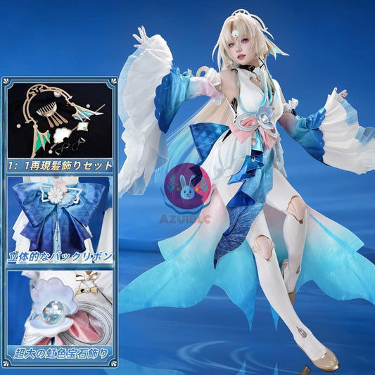 【Azuiblc】スターレイル パール 十の石心 コスプレ衣装 ストッキング付き 金属アクセサリー コスプレ ドレス 和服 コスチュームセット cosplay