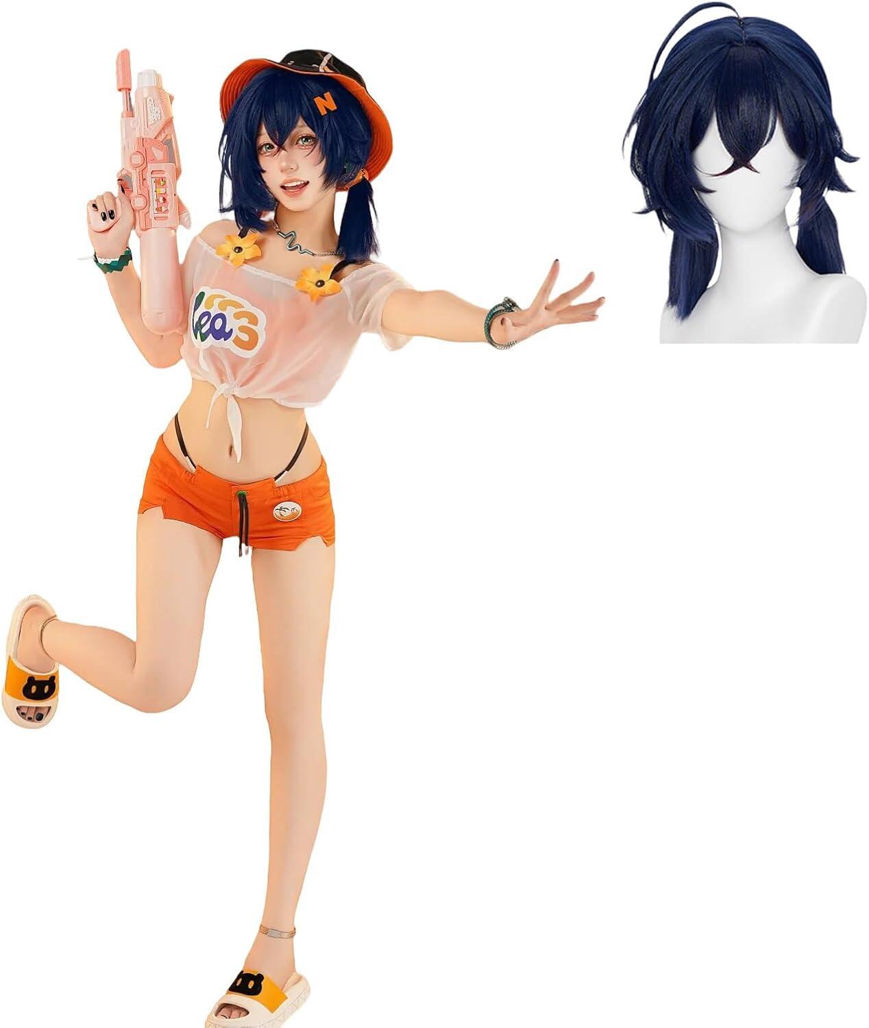 Azuiblc ゼンゼロ リン 夏色ブルースカイ 水着 コスチュームセット コスプレ衣装 おしゃれ グッズ おしゃれ アニメ cosplay - Azuiblc