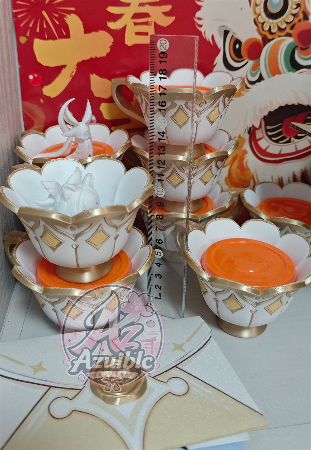 【Azuiblc】原神 サンドローネ(傀儡)専用ティーカップ型コスプレ道具 13cm PLA製 高品質アクセサリー 撮影・舞台・イベント用 Genshin Impact