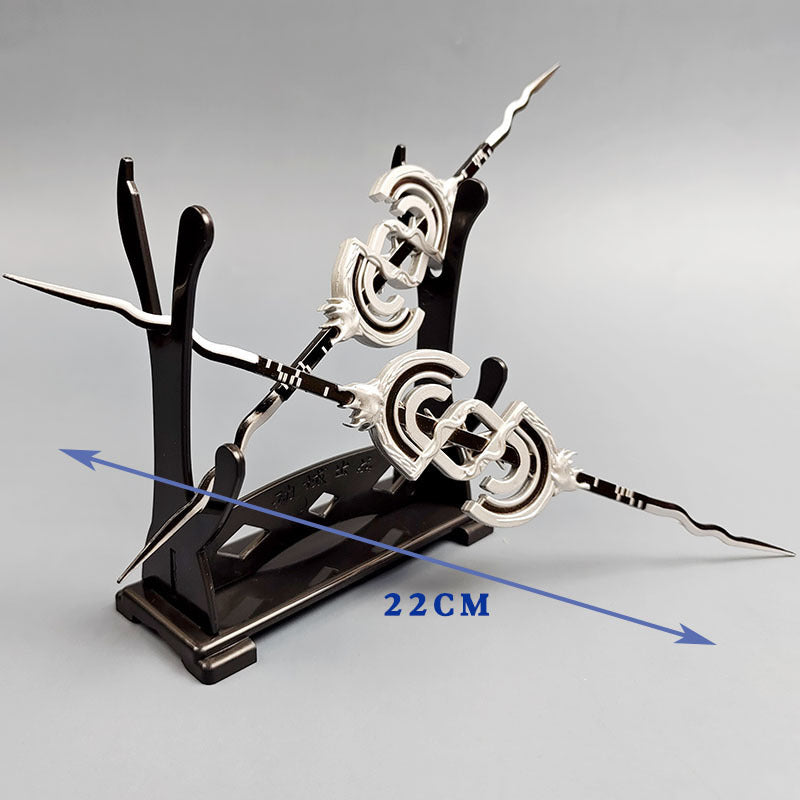 Azuiblc アークナイツ 明日方舟 インドラ ラップランド ミニチュア　武器モデルダイキャスト製　武器レプリカ　アクセサリー - Azuiblc