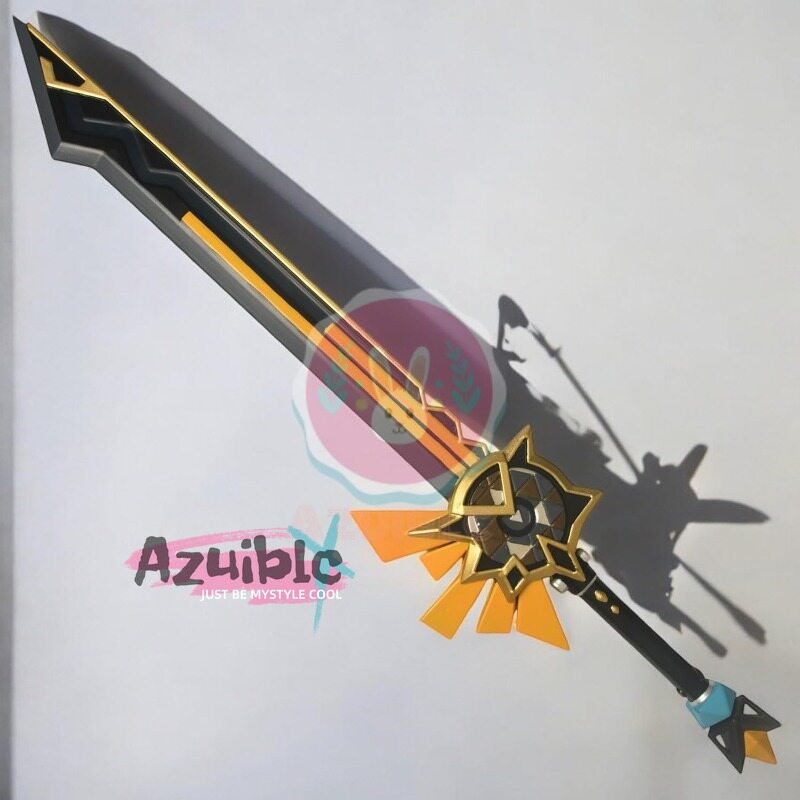 Azuiblc 原神 岩峰を巡る歌 シロネン 片手剣 102CM 武器 PU製 剣 刀