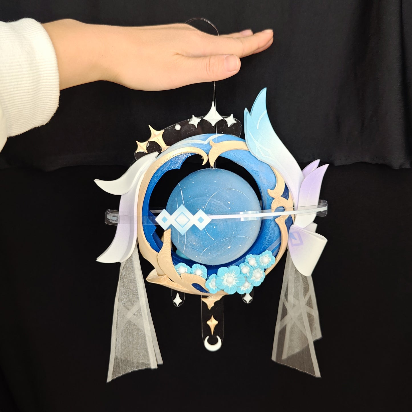 Azuiblc 原神　コロンビー　帳の夜曲　　コスプレ道具　発光可能 法器 PLA＆Petg材質　25*22cm　モチーフ武器