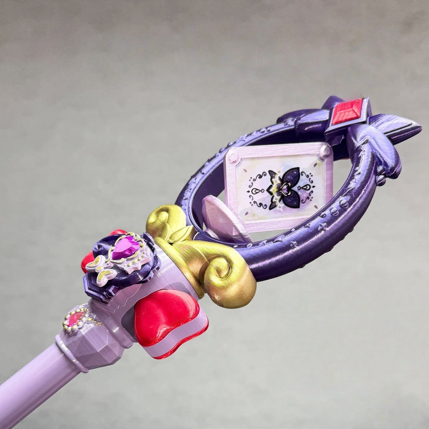 Azuiblc　名探偵プリキュア 　キュアアルカナシャドウ コスプレ道具　森亜るるか　 モチーフ武器 　PLA材質　130cm