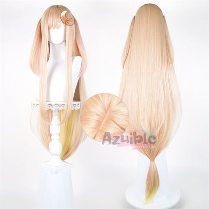 Azuiblc　超かぐや姫！ かぐや　ウィッグ　120cm　wig　鬘 コスチューム　 ウサギ耳ヘアスタイルパーツ  耐熱 コスプレ - Azuiblc