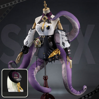 Azuiblc ゼンゼロ イドリー コスプレ衣装 ウィッグ付き 章魚娘 怪啖屋 コスプレ コスチュームセット - Azuiblc