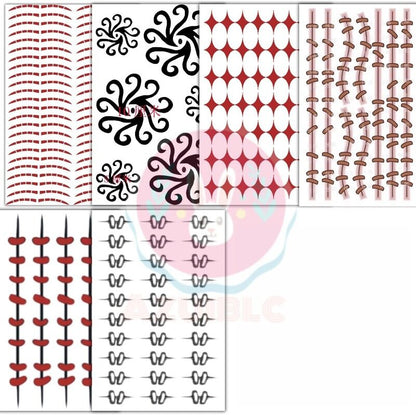 Azuiblc 第五人格 タトゥーシール　グッズ 傭兵 応援団 曲芸師 写真家 D.M  傷シール コスプレ 小物 眉 ミューズの印章  セット グッズ 人気 おしゃれ 飾り ファッション ハロウィン イベント 装備品Azt003 - Azuiblc