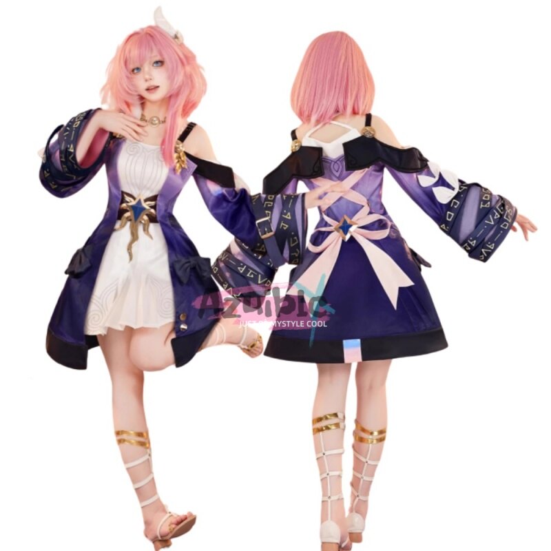 Azuiblc  崩壊スターレイル キュレネ　コスプレ衣装　Cyrene　コスチューム　金属製パーツ　イベント　紫色Azf016 - Azuiblc