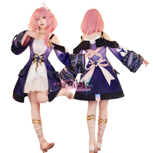 Azuiblc  崩壊スターレイル キュレネ　コスプレ衣装　Cyrene　コスチューム　金属製パーツ　イベント　紫色Azf016 - Azuiblc