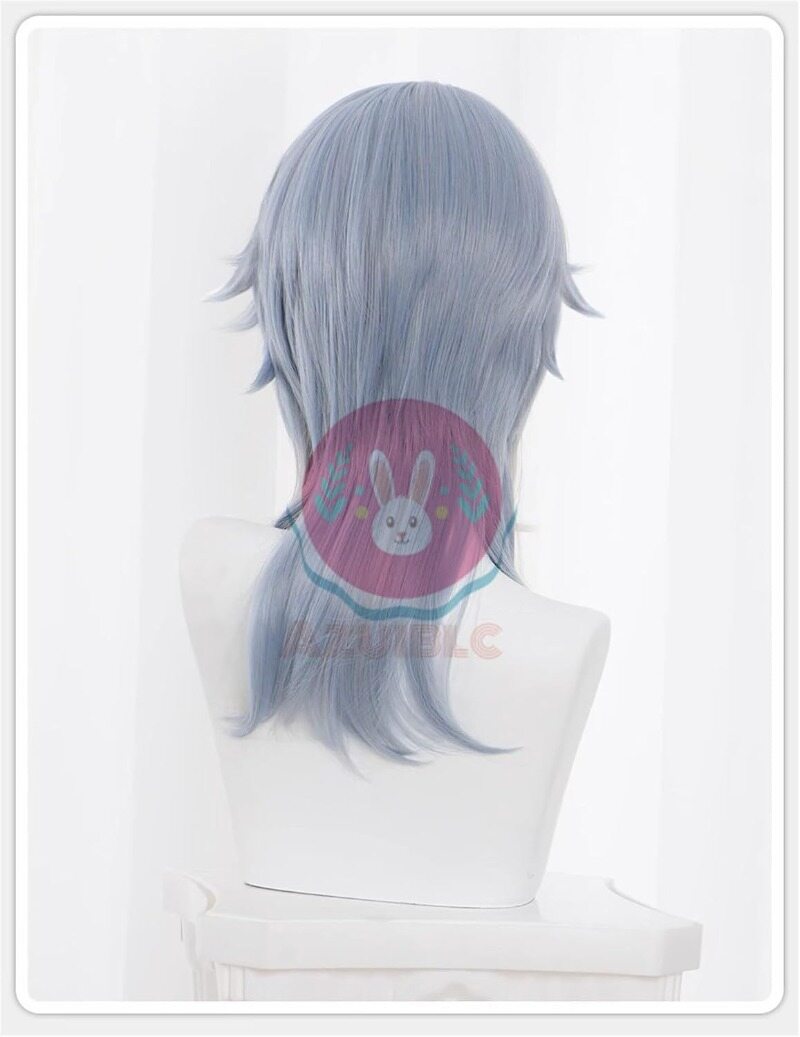 Azuiblc崩壊  スターレイル サンデー コスプレ ウィッグ 青灰色 ネット付き 耐熱 かつら 鬘 WIG ロング コスプレ道具 小物 - Azuiblc