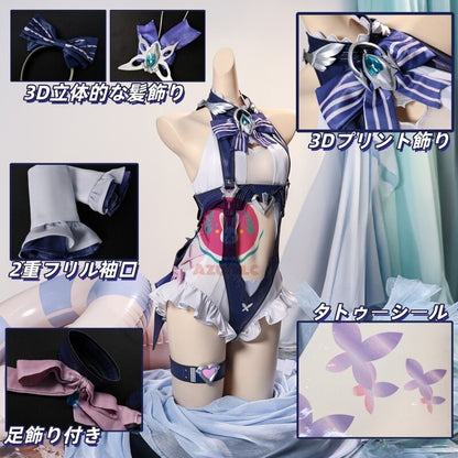 Azuiblc ゼンゼロ ビビアン 水着 コスプレ イチハツは水辺に咲いて コスプレ衣装 コスチュームセット ゼンレスゾーンゼロ アニメ cosplay - Azuiblc