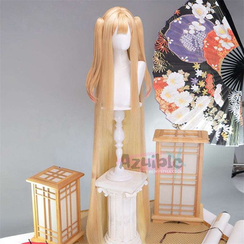 Azuiblc 超かぐや姫！ かぐや ウィッグ 150cm ロングウィッグ wig 鬘