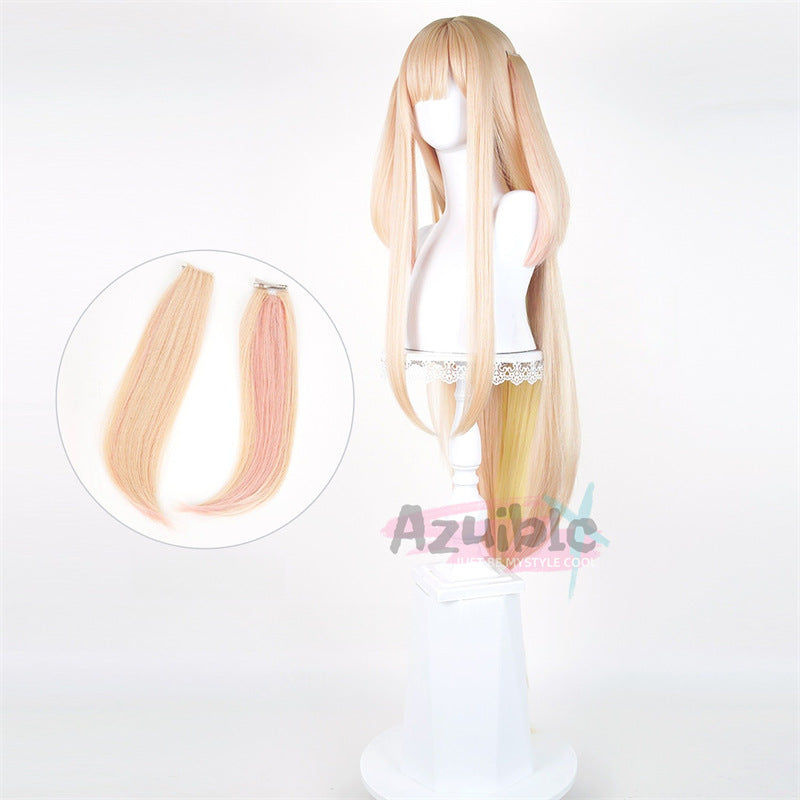 Azuiblc　超かぐや姫！ かぐや　ウィッグ　120cm　wig　鬘 コスチューム　 ウサギ耳ヘアスタイルパーツ  耐熱 コスプレ - Azuiblc