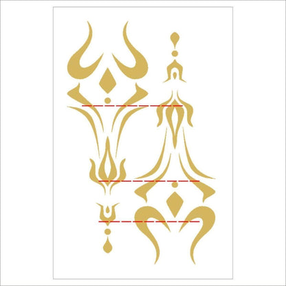 Azuiblc  原神 タトゥーシール 凝光 紗の幽蘭 コスプレ 小物 原神 太もも ボディーシール セット グッズ 人気 おしゃれ 飾り ファッション ハロウィン イベント 装備品 - Azuiblc