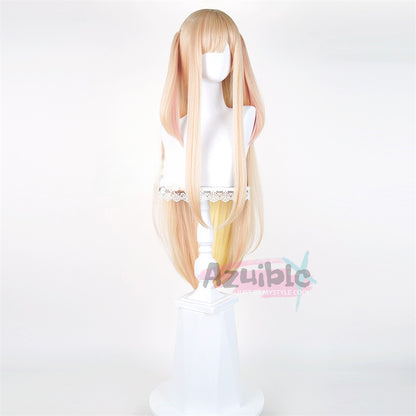 Azuiblc　超かぐや姫！ かぐや　ウィッグ　120cm　wig　鬘 コスチューム　 ウサギ耳ヘアスタイルパーツ  耐熱 コスプレ - Azuiblc