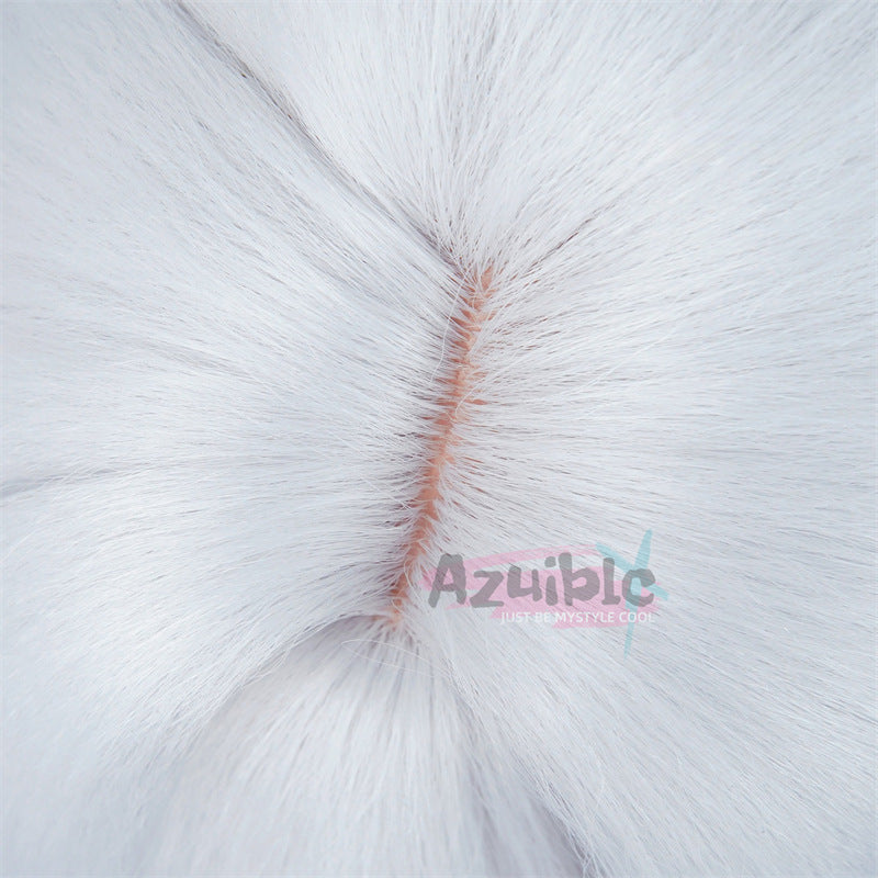 Azuiblc 超かぐや姫！ 月見ヤチヨ ウィッグ 120cm 白色ピンク 耐熱フル