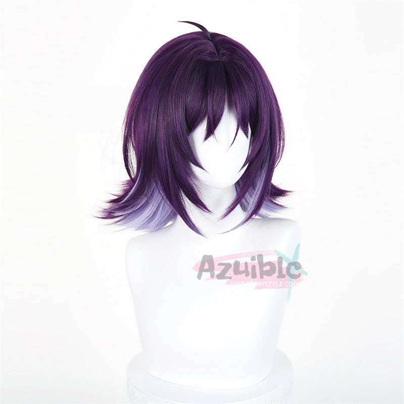 Azuiblc 超かぐや姫！ 酒寄彩葉 ウィッグ 紫色 wig 鬘 コスチューム