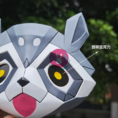 【Azuiblc】崩壊：スターレイル 開拓者 愉悦 仮面 請謁者仮面 19cm アライグマ マスク PU製 コスプレ道具 Cosplay コスプレ小物 舞台 イベント