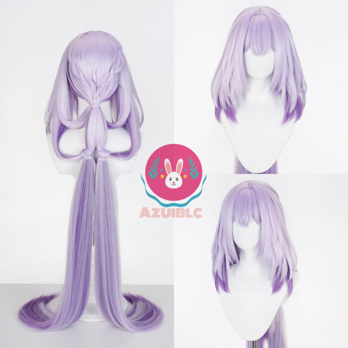 【Azuiblc】スターレイル キャストリス 儚き夢の舞 Castorice Gossamer Flutter コスプレ ウィッグ 紫 グラデーション ネット付き 耐熱 かつら 鬘 コスプレ道具 小物 舞台 イベント