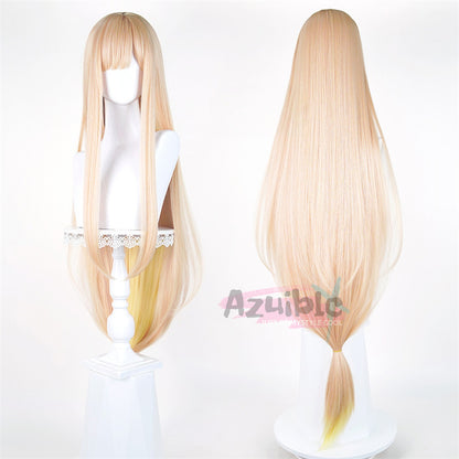 Azuiblc　超かぐや姫！ かぐや　ウィッグ　120cm　wig　鬘 コスチューム　 ウサギ耳ヘアスタイルパーツ  耐熱 コスプレ - Azuiblc