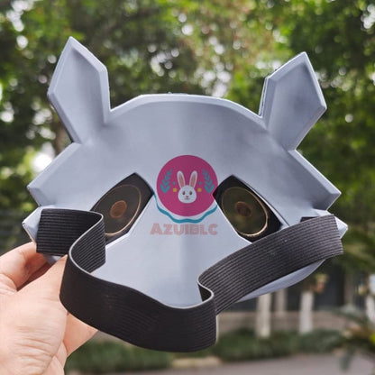 【Azuiblc】崩壊：スターレイル 開拓者 愉悦 仮面 請謁者仮面 19cm アライグマ マスク PU製 コスプレ道具 Cosplay コスプレ小物 舞台 イベント