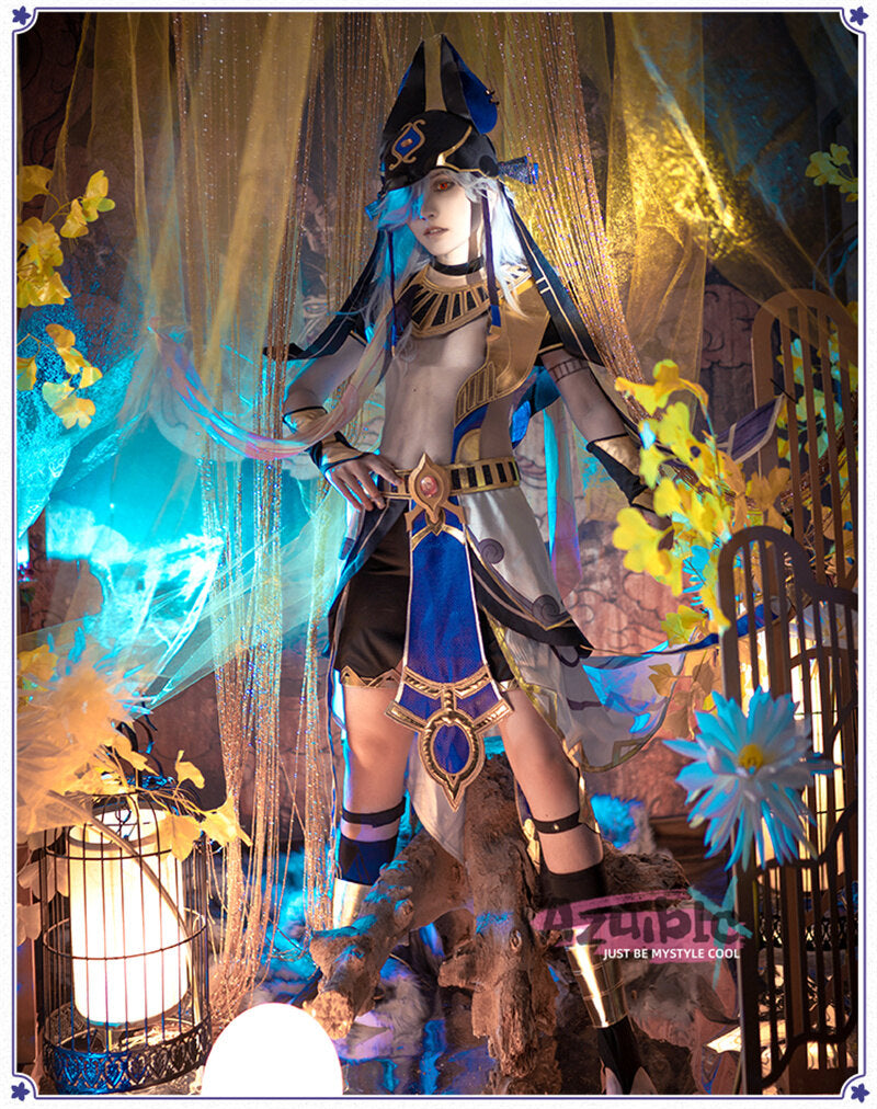 Azuiblc 原神 セノ コスプレ衣装　Cyno　　スメール/沈黙の殿　アヌビス　コスチューム　イベント　 - Azuiblc