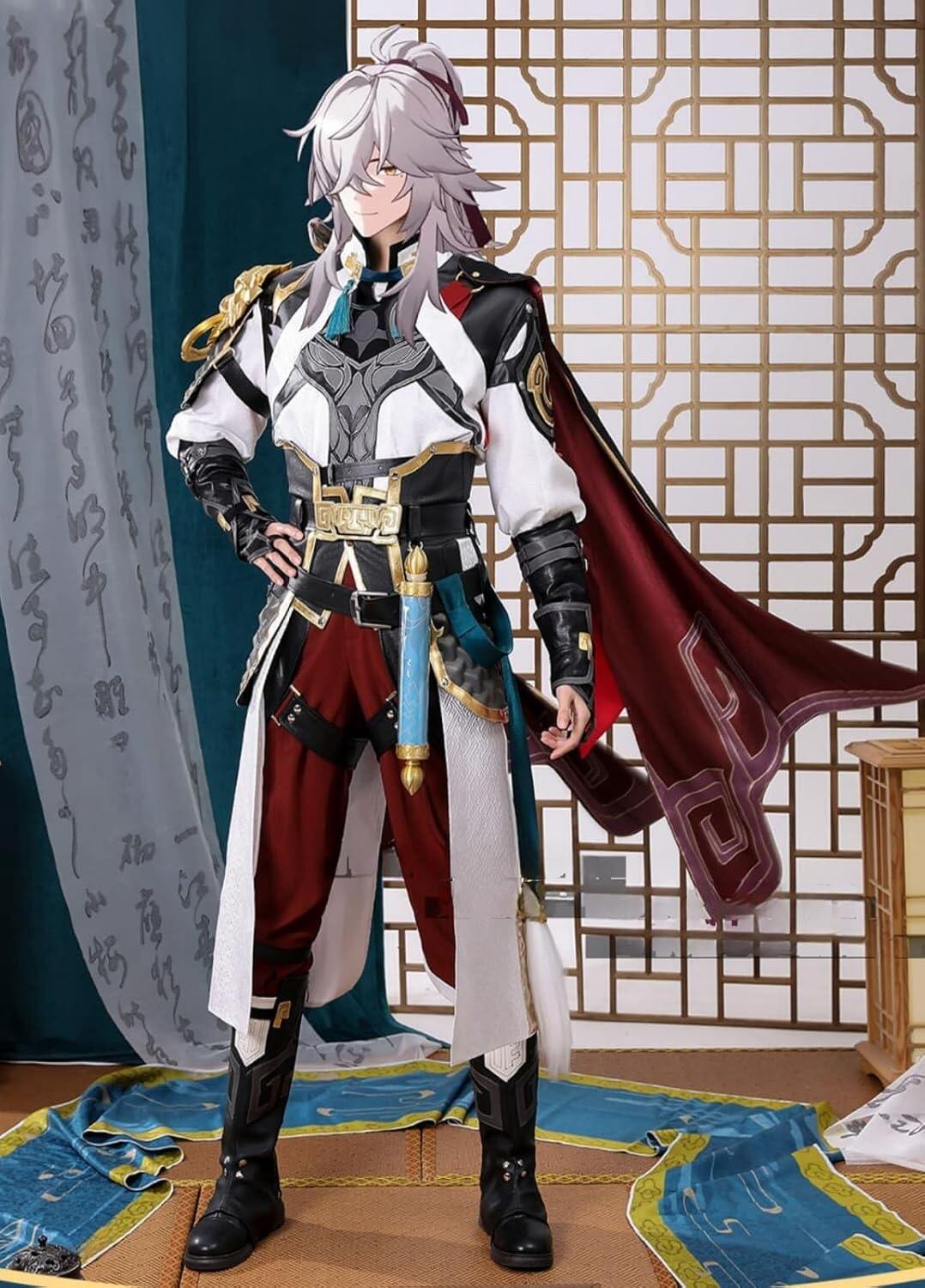 Azuiblc 崩壊スターレイル黄泉 よみ 赤  コスプレ衣装 コスチュームセット 金属アクセサリー グッズ タトゥーシール  おしゃれ アニメ cosplay 変装 仮装 撮影 祭り ハロウィン クリスマス イベント - Azuiblc