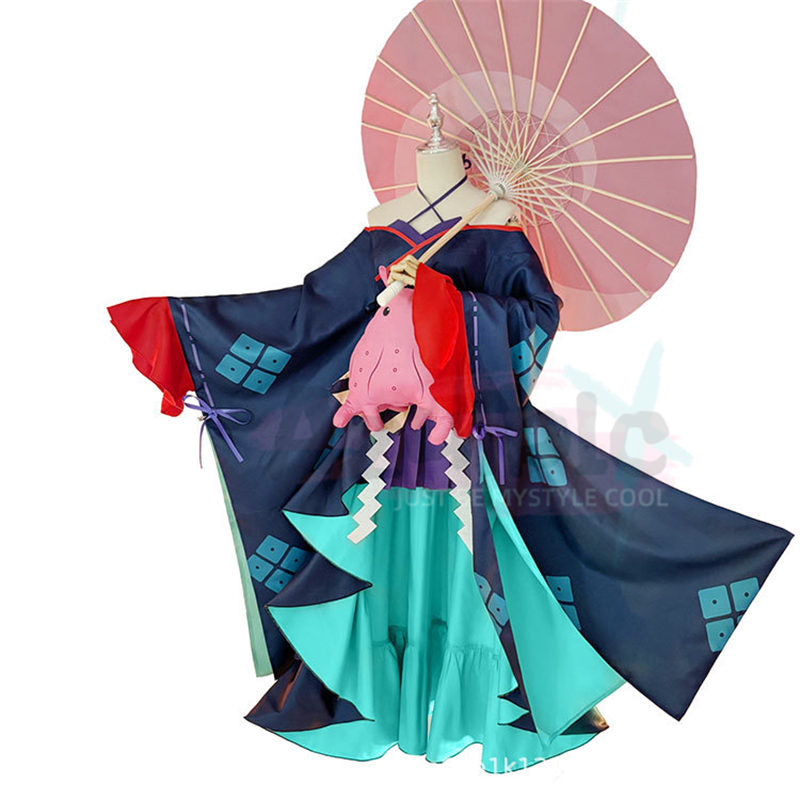 Azuiblc　超かぐや姫！かぐや　酒寄 彩葉　月見 ヤチヨ コスチューム　イベント　仮装　ぬいぐるみ＋傘追加対応　衣装 - Azuiblc