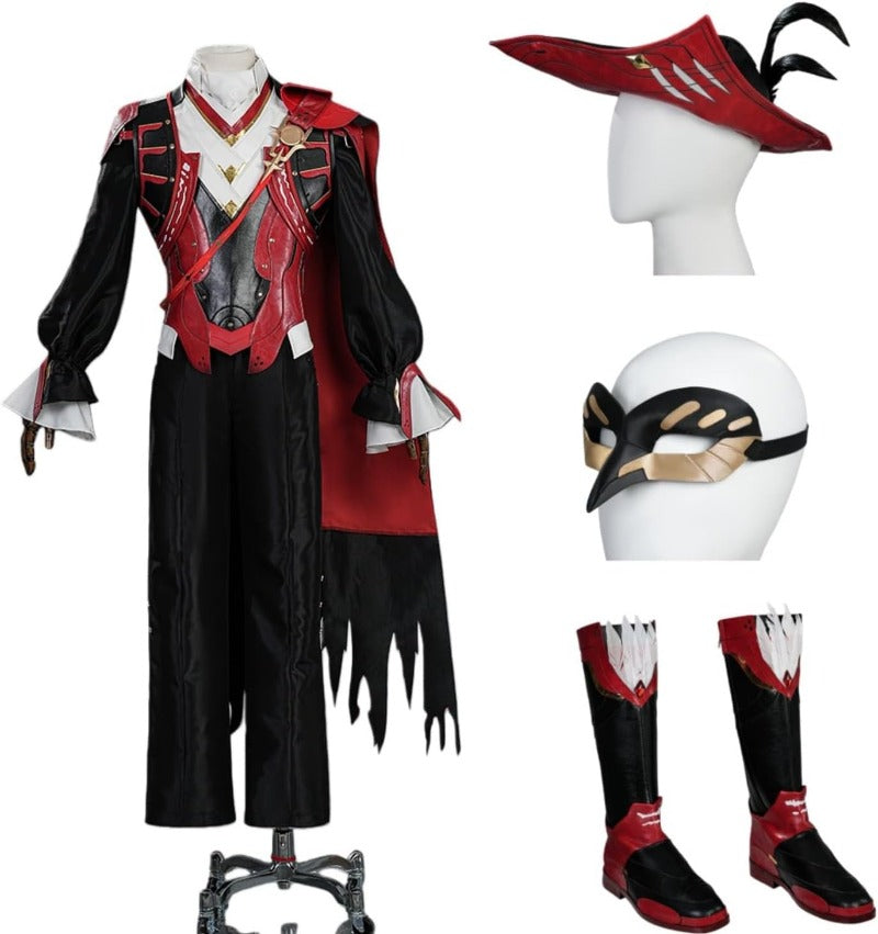 Azuiblc　鳴潮　クリストフォロ コスプレ衣装 仮面付き ハット付き 残星組織 紳士 コスプレ コスチュームセット - Azuiblc