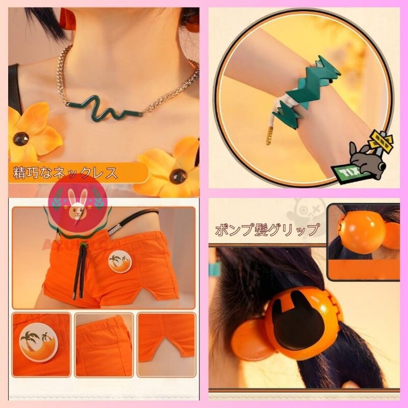 Azuiblc ゼンゼロ リン 夏色ブルースカイ 水着 コスチュームセット コスプレ衣装   おしゃれ グッズ おしゃれ アニメ cosplay - Azuiblc