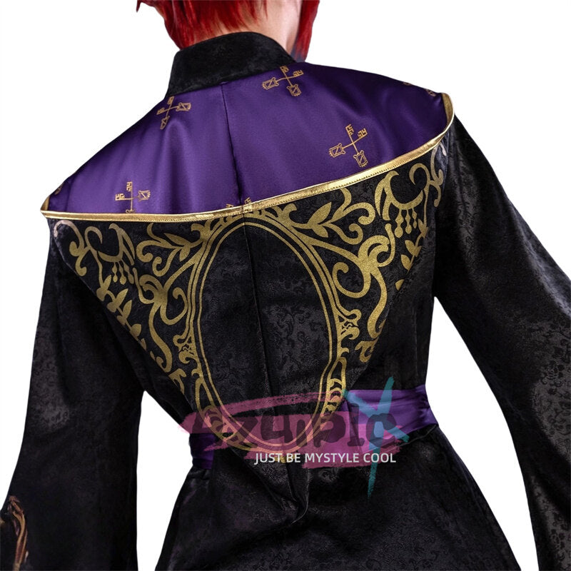 Azuiblc　ツイステッドワンダーランド レオナ/エース/イデア 制服コスプレ　光沢サテン生地+3D樹脂アクセ 暗紋模様入り 柔軟仕様 - Azuiblc