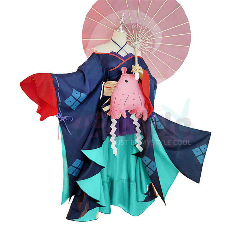 Azuiblc　超かぐや姫！かぐや　酒寄 彩葉　月見 ヤチヨ コスチューム　イベント　仮装　ぬいぐるみ＋傘追加対応　衣装 - Azuiblc